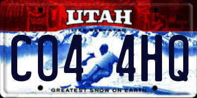 UT license plate C044HQ