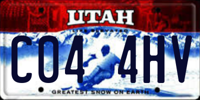 UT license plate C044HV
