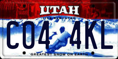 UT license plate C044KL