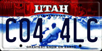 UT license plate C044LC