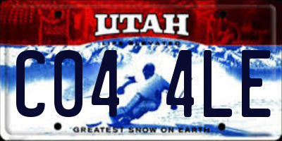 UT license plate C044LE