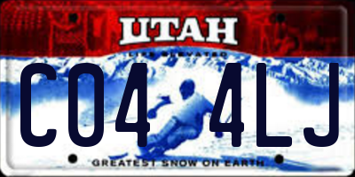 UT license plate C044LJ