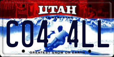 UT license plate C044LL