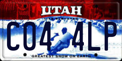 UT license plate C044LP
