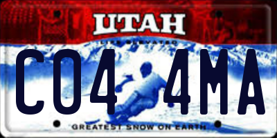 UT license plate C044MA