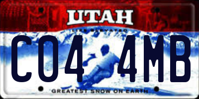 UT license plate C044MB
