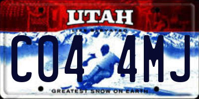 UT license plate C044MJ