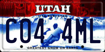 UT license plate C044ML