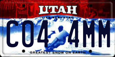 UT license plate C044MM