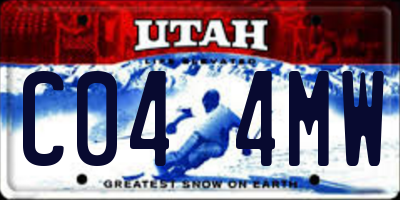 UT license plate C044MW