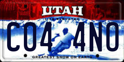 UT license plate C044NO