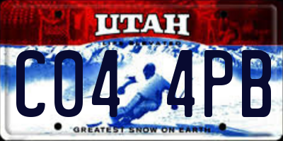 UT license plate C044PB