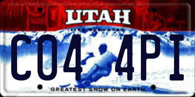 UT license plate C044PI