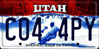 UT license plate C044PY