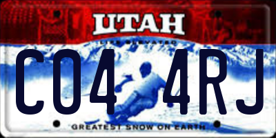 UT license plate C044RJ