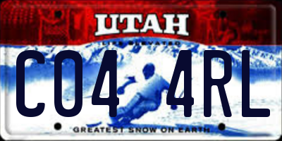 UT license plate C044RL