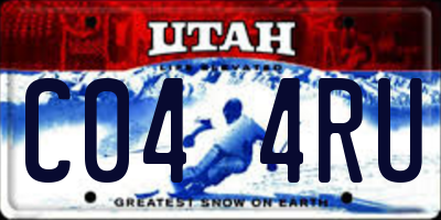 UT license plate C044RU