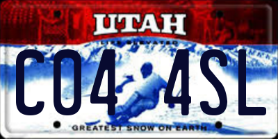 UT license plate C044SL