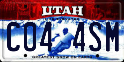 UT license plate C044SM