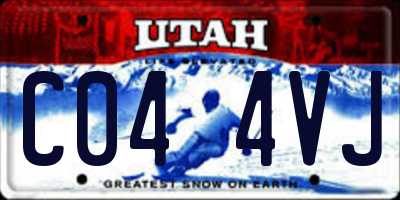 UT license plate C044VJ
