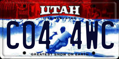 UT license plate C044WC