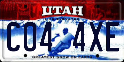 UT license plate C044XE