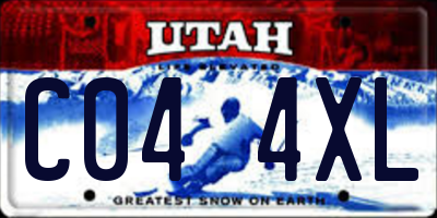 UT license plate C044XL