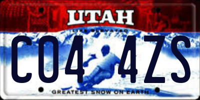 UT license plate C044ZS