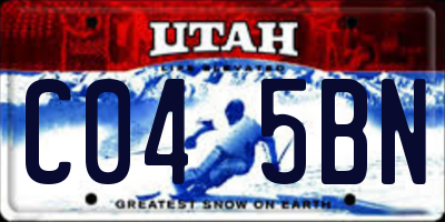 UT license plate C045BN
