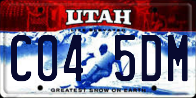 UT license plate C045DM
