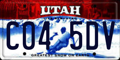 UT license plate C045DV