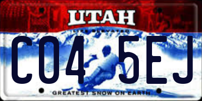 UT license plate C045EJ