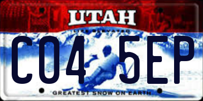 UT license plate C045EP
