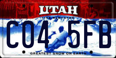 UT license plate C045FB