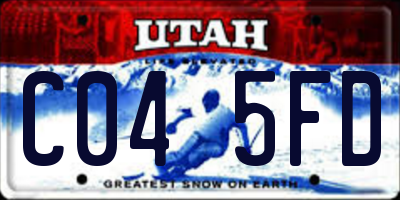 UT license plate C045FD
