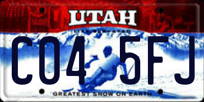 UT license plate C045FJ