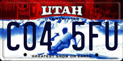 UT license plate C045FU
