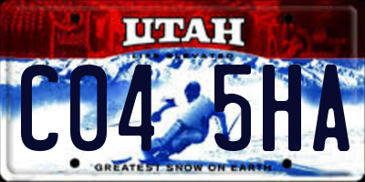 UT license plate C045HA