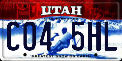 UT license plate C045HL