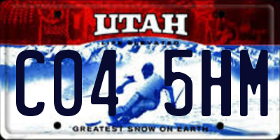 UT license plate C045HM