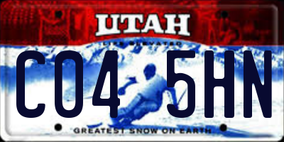 UT license plate C045HN