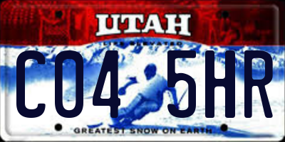 UT license plate C045HR