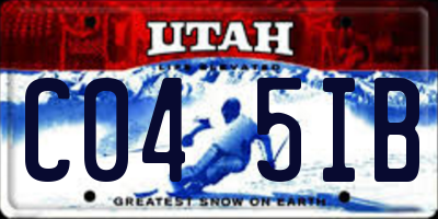 UT license plate C045IB