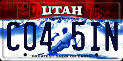 UT license plate C045IN