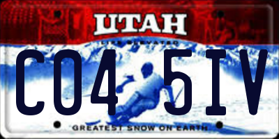 UT license plate C045IV