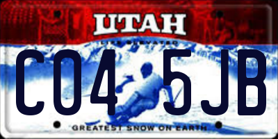UT license plate C045JB