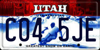 UT license plate C045JE