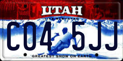 UT license plate C045JJ