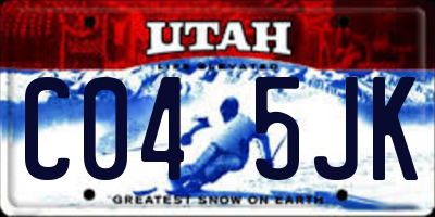 UT license plate C045JK