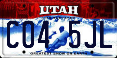 UT license plate C045JL
